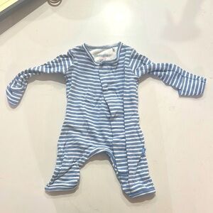 Magnetic Me Blue and White Striped Footie